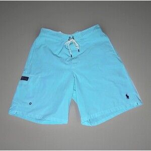 Polo Ralph Lauren Board Shorts Swim Trunks Mens Size M Light Blue Solid